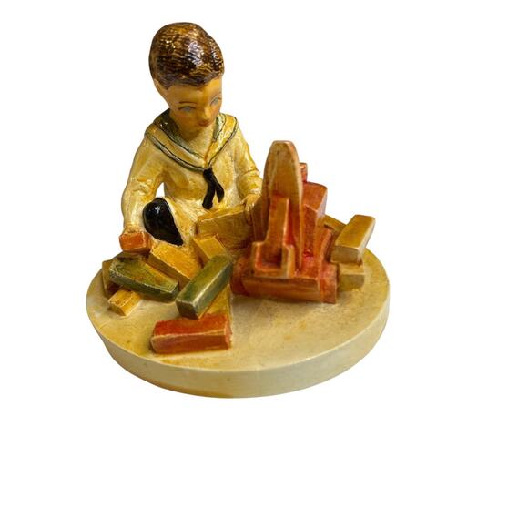 1979 Sebastian Miniatures Figurine Signed Numbered Building Days Boys 3" - Picture 2 of 5